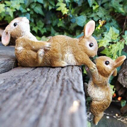 うさぎの置物 仲良しラビットトリオ N15440 ウサギ ラビット 兎