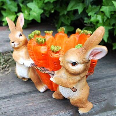 うさぎの置物 にんじんうさぎプランター N15544 鉢 兎 キャロット