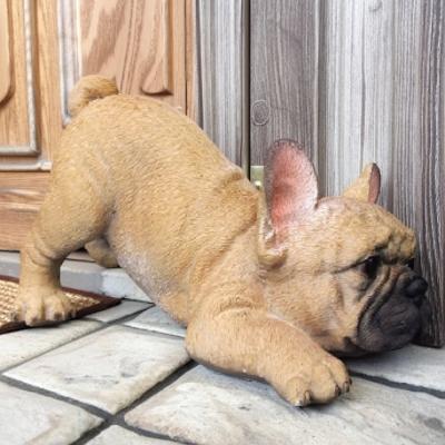 犬の置物 フレンチブルドッグ QB006B ドアストッパー いぬ イヌ