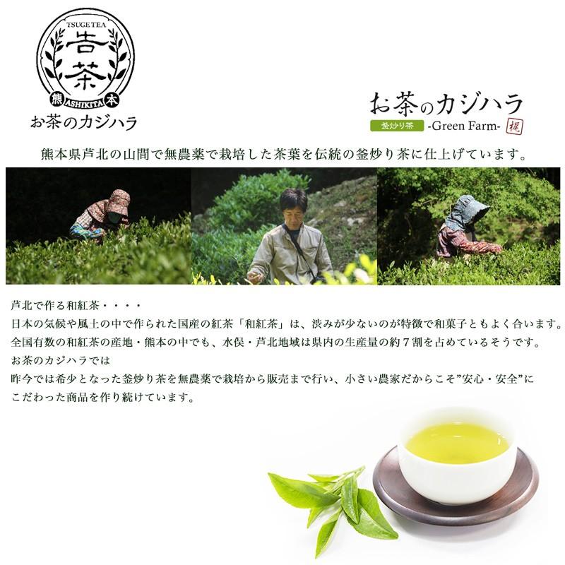 ほうじ茶 熊本芦北産（国産）50g（２袋セット）お茶のカジハラ 送料無料｜wakuwakukenkouclub｜03