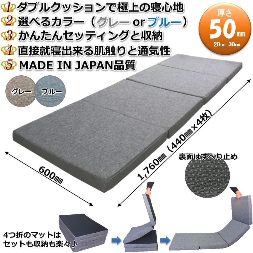 車中泊マットレス 1BOX軽自動車やキャンピングカーに 高反発2枚