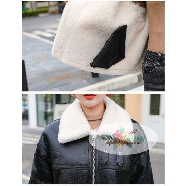 期間限定 レザーコート ラムレザーコート 本革 羊革コート レディースアウター レディースコート ウール襟 羊革 革ジャン ラム革 ダウンコート サイズ S