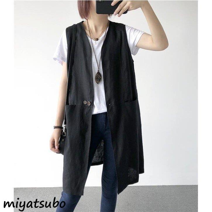 激安な ジレベスト レディース 19 50代 40代 30代 代 春服 春 アウター 綿麻 ジャケット ジレ レディース ベスト コート ベスト ジレ Maisercher Lu