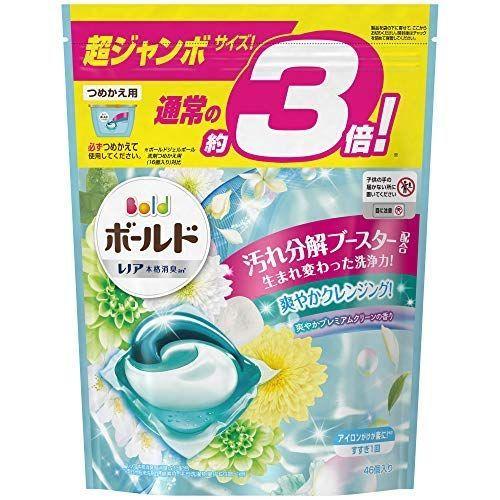 最安値に挑戦 ボールド ジェルボール 香りつき 洗濯洗剤 爽やかプレミアムクリーン 詰め替え 超ジャンボ 46個入 8個入り 進化版 Istx Edu Ec