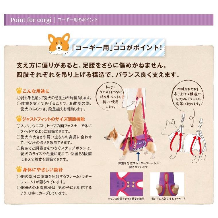 犬 歩行補助ハーネス 介護 ハーネス 胴輪 LaLaWalk ララウォーク 中型犬 KABUKI CM・CL_3