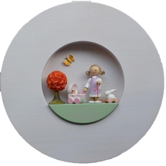 女の子と蝶々　額入り | 