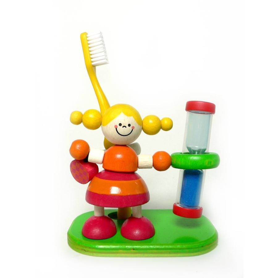 歯ブラシスタンド　三つ編み女の子　砂時計付 | 