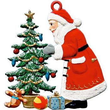 サンタクロースとクリスマスツリー　オーナメント | 