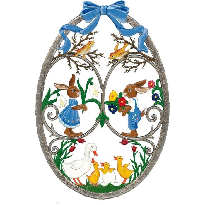 壁掛け　オーバル型　イースターウサギ | 