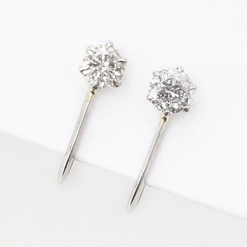 プラチナ イヤリング Pt900 ダイヤモンドイヤリング 合計0.2ct  