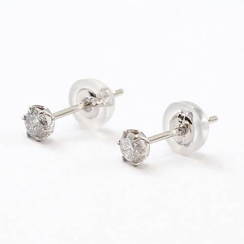 プラチナ ピアス 鑑別書 Pt900 ダイヤモンド 0.2ct : ジュエリー 
