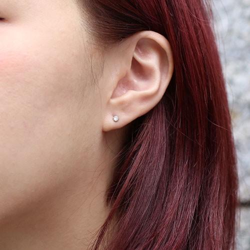 プラチナ ピアス 鑑別書 Pt900 ダイヤモンド 0.2ct : ジュエリー 