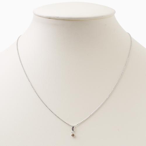 n065A【大人気✧】１粒ダイヤネックレス　シルバー925　シンプル　ギフト無料 n065A【大人気✧】1粒ダイヤネックレス シルバー925 シンプル