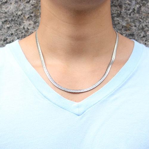 純チタニウム　ヘリンボーンネックレス 純チタンネックレスチェーン ヘリンボーンネックレス 6.0mm幅