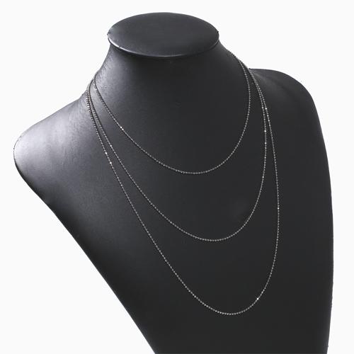 シルバー ネックレス SV925 アクセサリー カットボール チェーン 50cm