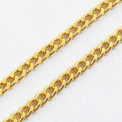 純金 喜平 ブレスレット 2面カット キヘイ チェーン K24 18cm シンプル