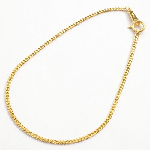 純金 喜平 ブレスレット 2面カット キヘイ チェーン K24 18cm シンプル 上品 レディース 記念日 ギフト