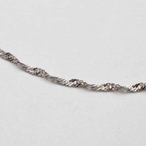 プラチナ ネックレス Pt850 スクリュー チェーン 45cm 1.8g お洒落
