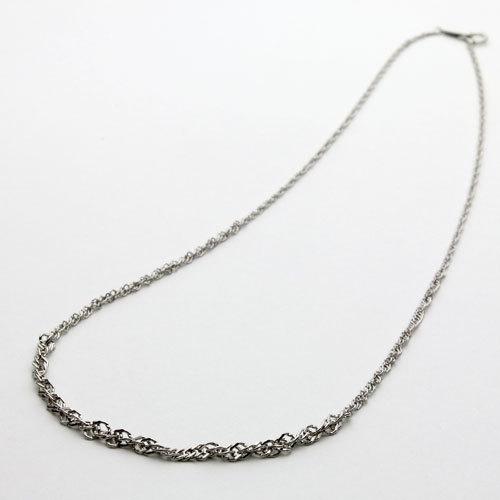 純プラチナ ネックレス スクリュー チェーン Pt999 45cm お洒落 レディース 中太 シンプルの画像
