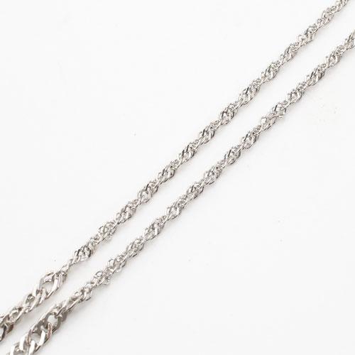 純プラチナ ネックレス スクリュー チェーン Pt999 45cm お洒落 レディース 中太 シンプルの画像