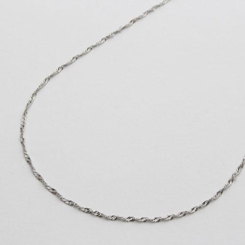 プラチナ ネックレス Pt850 スクリュー チェーン 42cm 1.7g レディース