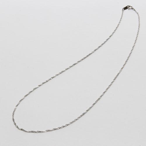 プラチナ ネックレス Pt850 スクリュー チェーン 42cm 1.7g レディース