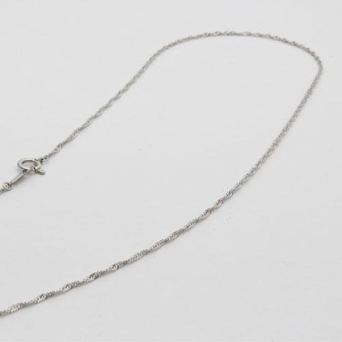 プラチナ ネックレス Pt850 スクリュー チェーン 42cm 1.7g レディース