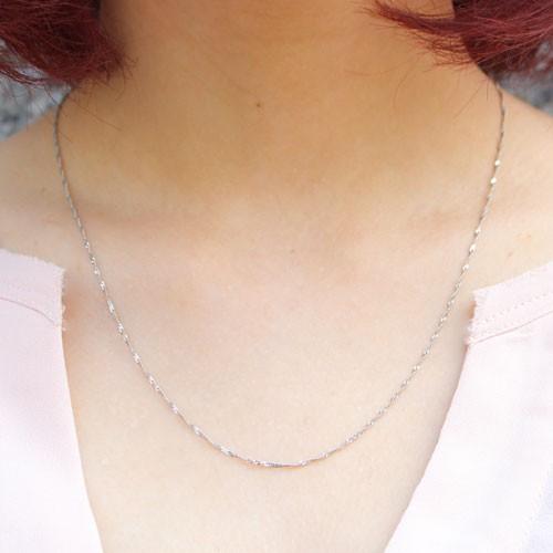 プラチナ ネックレス Pt850 スクリュー チェーン 50cm 2g