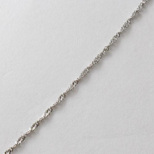 プラチナ ネックレス Pt850 スクリュー チェーン 50cm 2g レディース