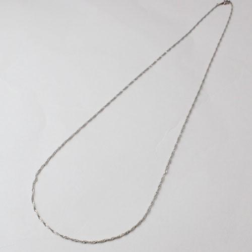 プラチナ ネックレス Pt850 スクリュー チェーン 50cm 2g レディース