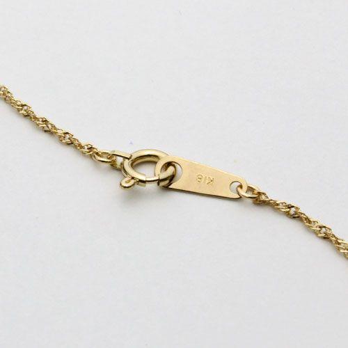 18金 ネックレス K18 スクリュー チェーン 42cm 0.7gお洒落