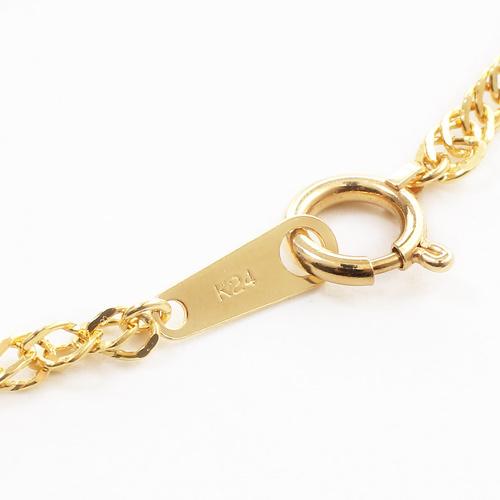 純金 スクリュー ブレスレット 18.5cm 約2.3g K24 刻印 : ジュエリー  