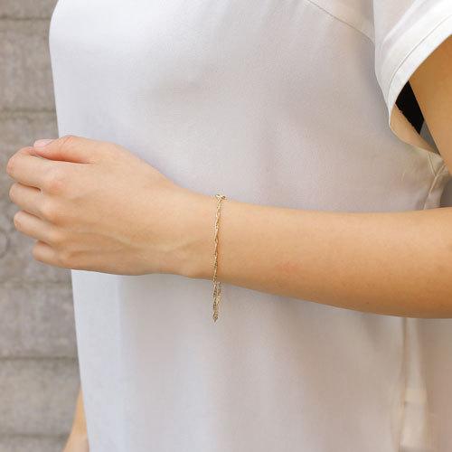 K18 18金　スクリューチェーン17㎝ ブレスレット 楽天市場】スクリューチェーンブレスレット K18 YG アジャスター