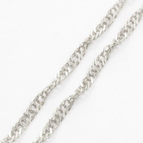 純プラチナ チェーン Pt999 18.5cm 約2.2g スクリュー ブレスレットの画像