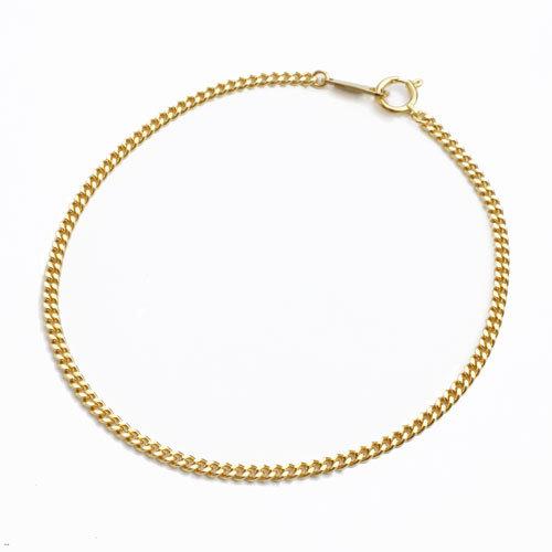 K18 喜平シンプルチェーンブレスレット 18金 喜平 ブレスレット K18 キヘイ チェーン 2面カット お洒落