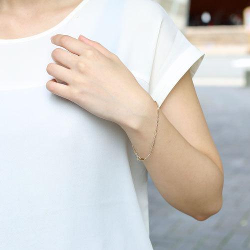 18金 喜平 ブレスレット K18 キヘイ チェーン 2面カット お洒落