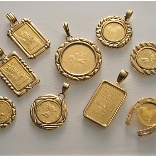 純金 コイン ペンダント マリア オーバル スイス製 :0626-PG08