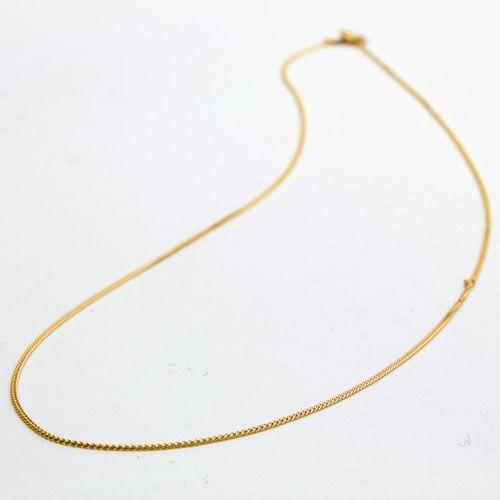18金 ネックレス キヘイ チェーン 50cm 1.4g 2面カット 喜平 K18 