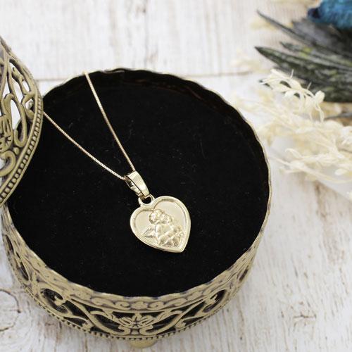 エンジェル ハート ドイツ製 ゴールド 9金 9K 375 天使 ネックレス