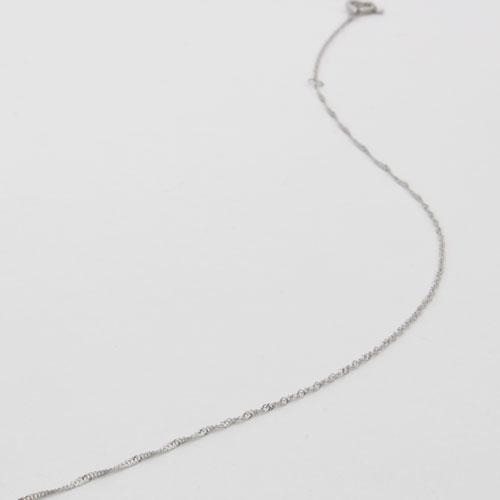 プラチナ ネックレス PT850 スペアー スクリュー チェーン 40cm 0.7g