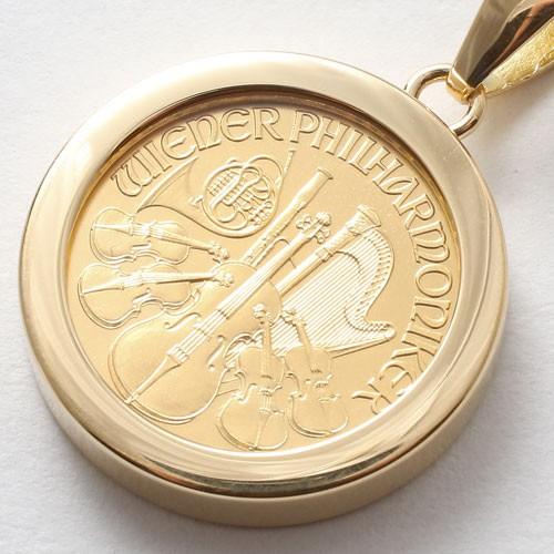 純金 コイン ペンダント 1/10オンス フセコミ枠 両面ガラス入り ウィーンハーモニー コイン 金貨 爆買 |  | 04