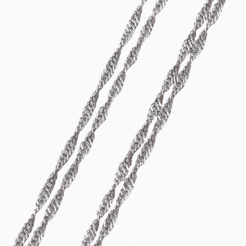 プラチナ ネックレス 純プラチナ PT999 ２連 スクリュー チェーン レディース 42cm 上品 お洒落 ギフト 爆買の画像