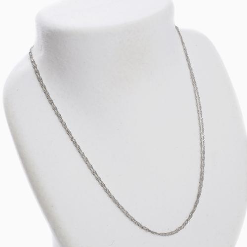 プラチナ ネックレス 純プラチナ PT999 ２連 スクリュー チェーン レディース 42cm 上品 お洒落 ギフト 爆買の画像