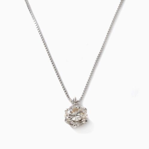 ダイヤモンド ペンダント 純プラチナ台 0.4ct 鑑別カード付 I1クラス