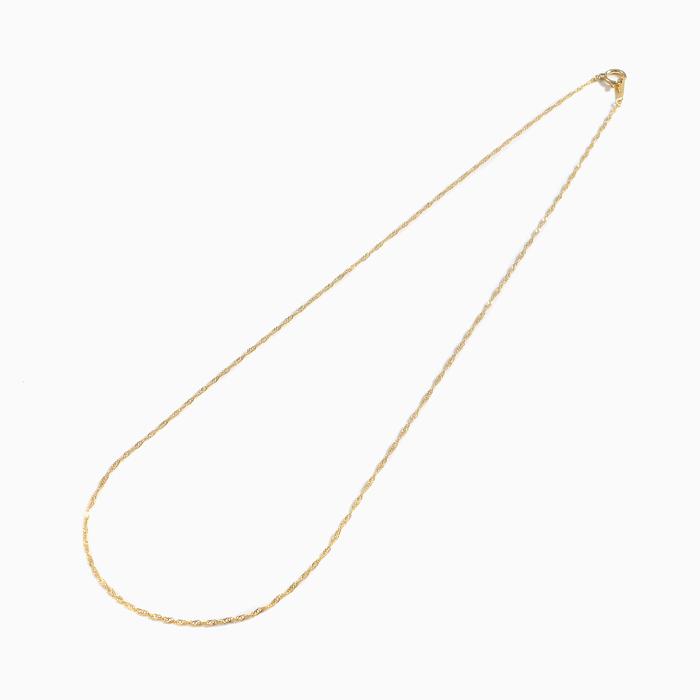 純金 ネックレス K24 スクリュー チェーン 42cm 1.3g 造幣局検定 刻印