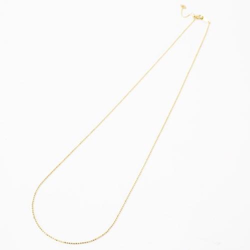 18金 ネックレス 50cm チェーン ペンダント用 フリーサイズ 8面カットボール K18 レディース お洒落 ギフトの画像