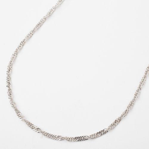 純プラチナネックレス レディース チェーン 45cm スクリュー PT999