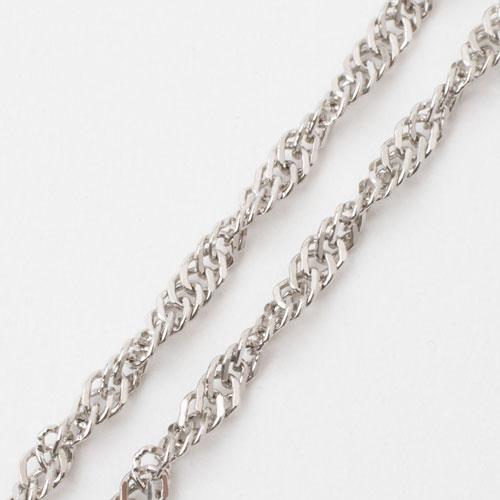 純プラチナネックレス レディース チェーン 45cm スクリュー PT999