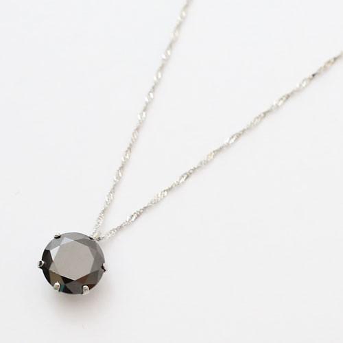 プラチナ ネックレス ブラック ダイヤモンド 1ct ペンダント 鑑別書付 