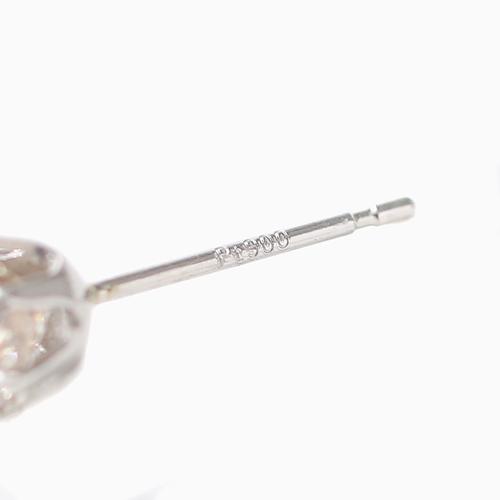 プラチナ ダイヤモンド ピアス ダイヤ合計0.7ct 鑑別カード付 Pt900